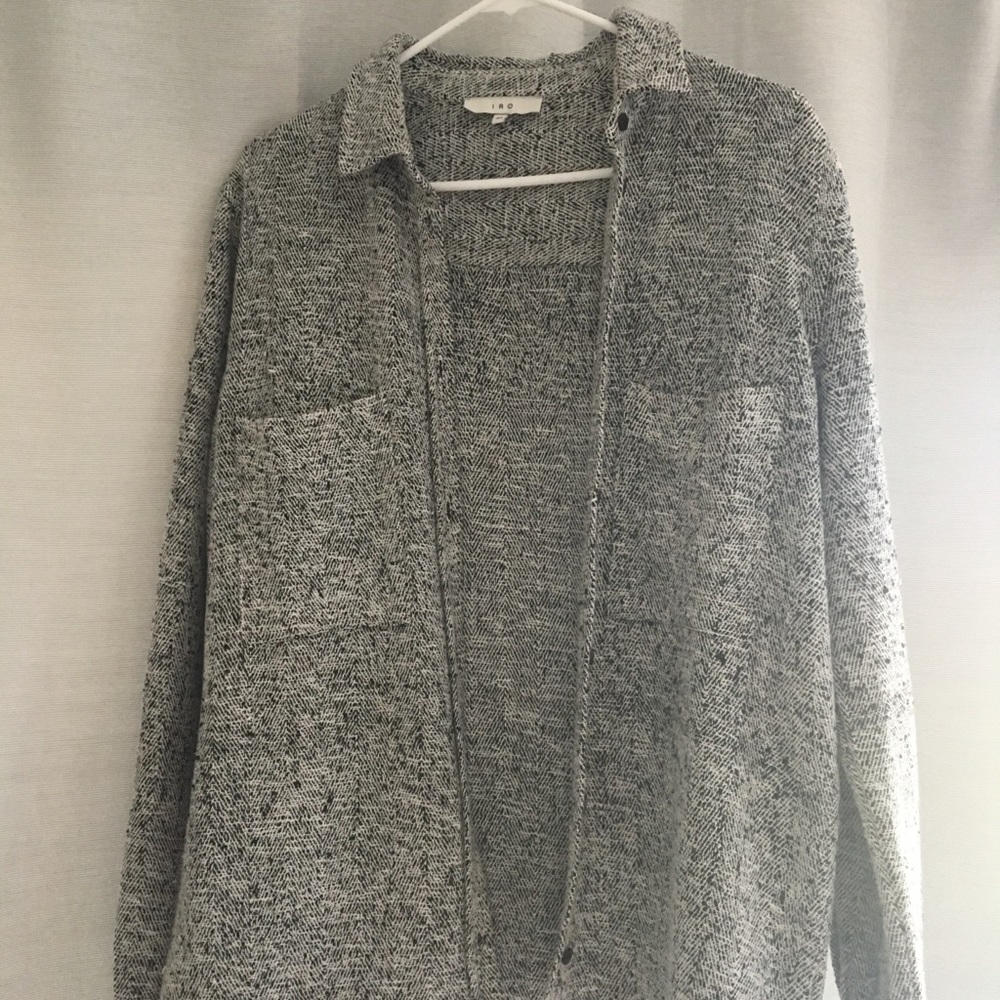 IRO wool button down shirt / coat.